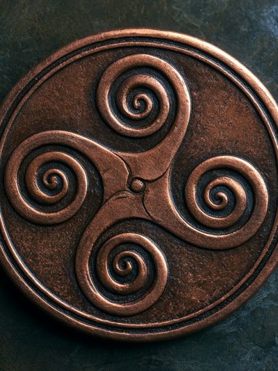 Triskelion Spiral Symbol Print.