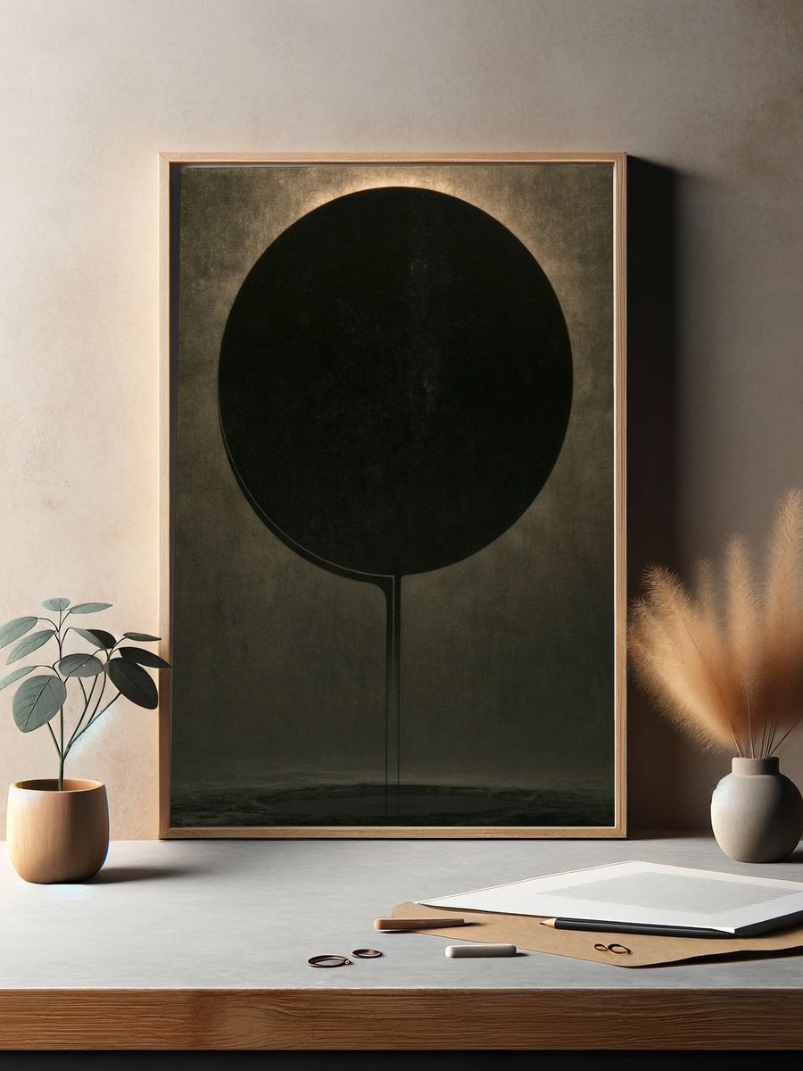 Dark Orb Abstract Poster. — room view 2