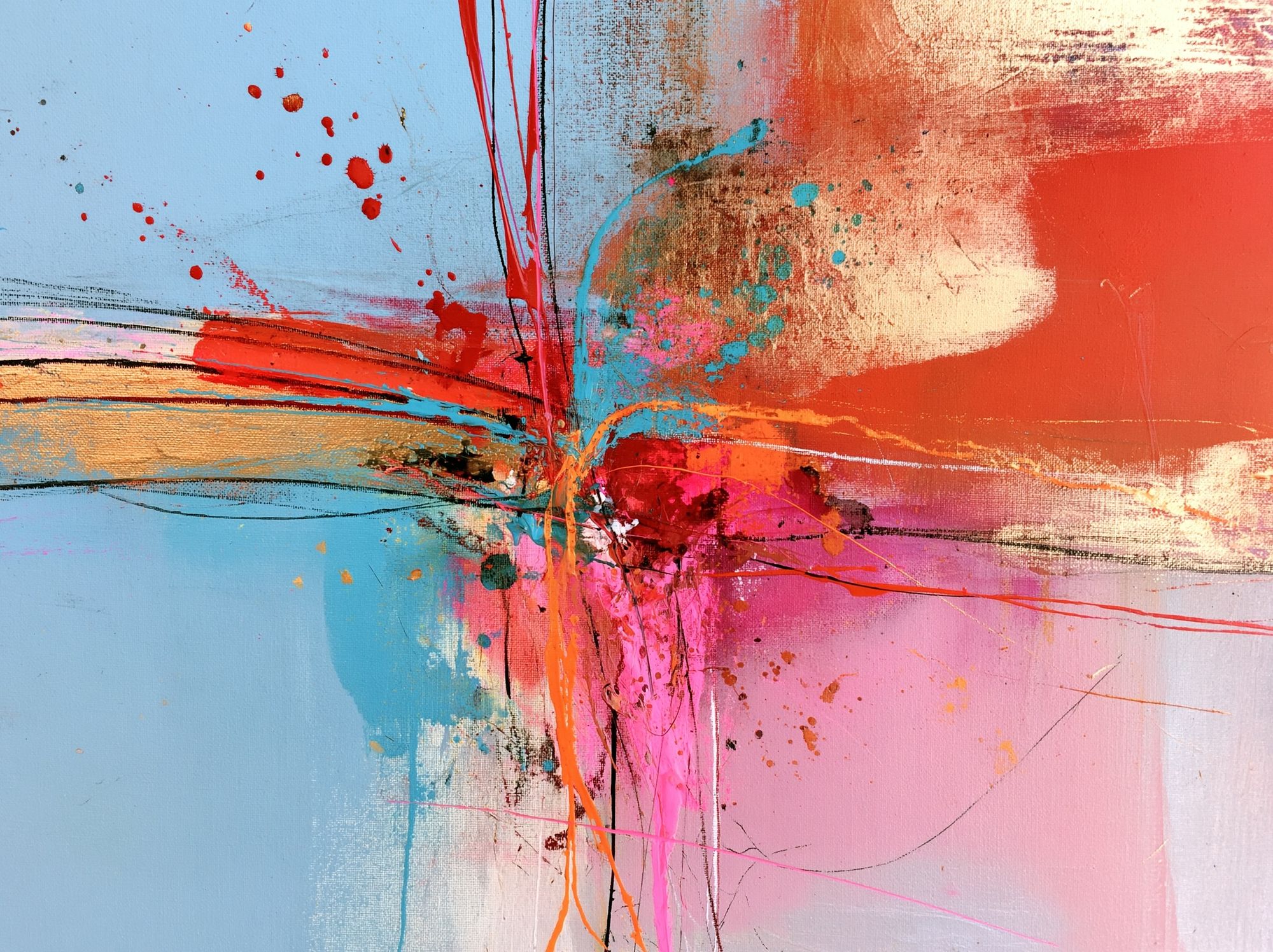 Color Burst Abstract Poster. poster — abstract art