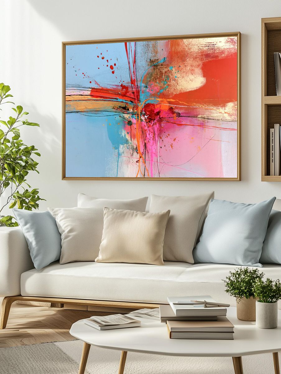 Color Burst Abstract Poster. — room view 2