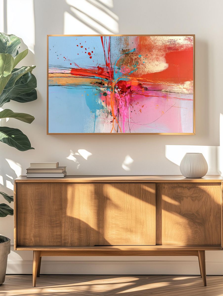 Color Burst Abstract Poster. — room view 3