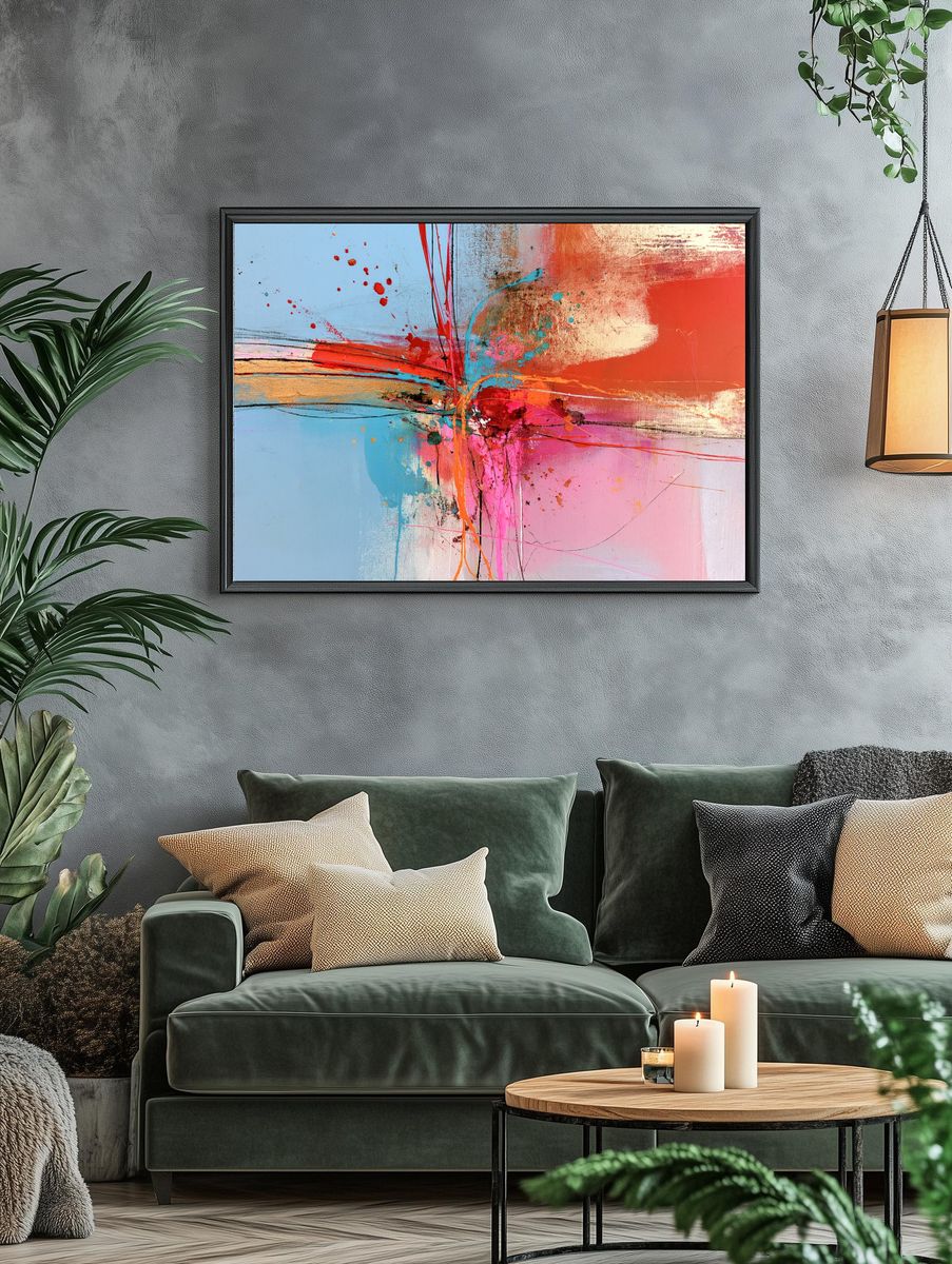 Color Burst Abstract Poster. — room view 4