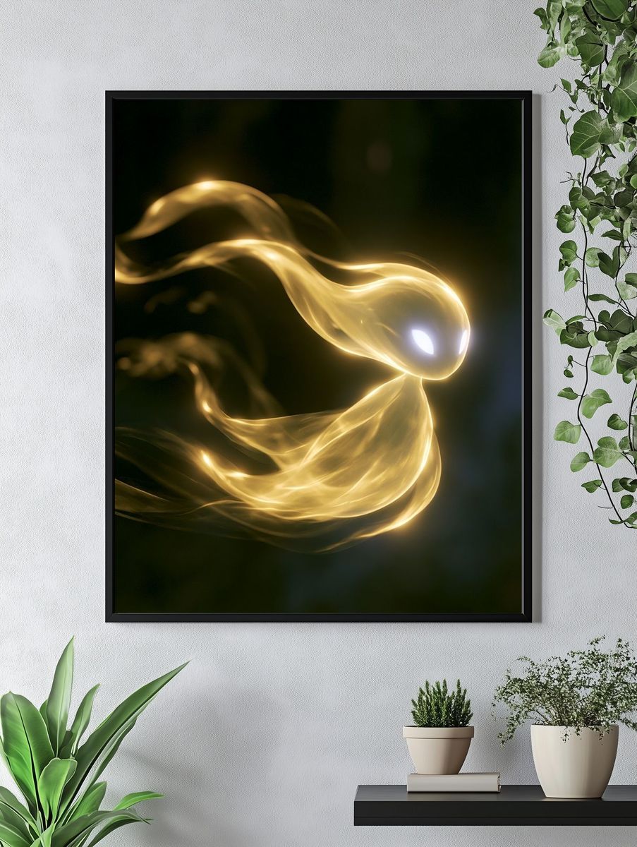 Golden Spirit Abstract Poster. — room view 4