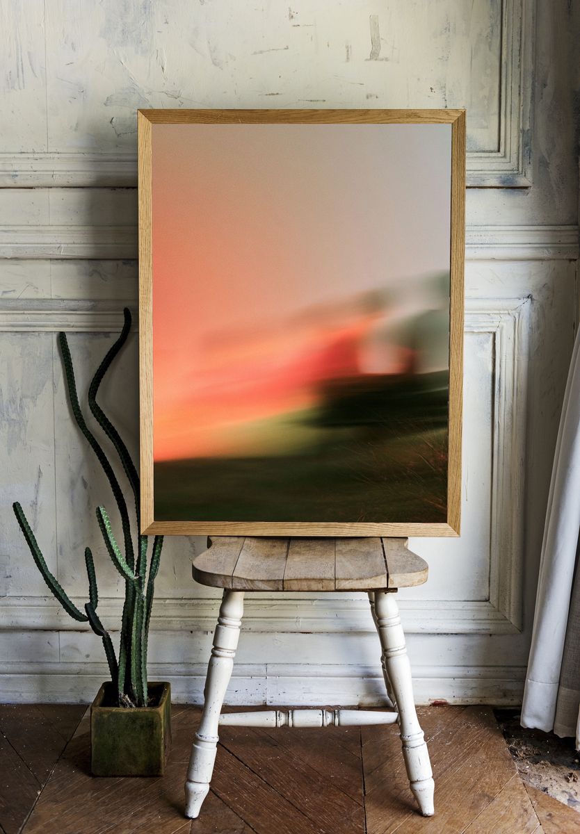 Sunset Blur Abstract Poster. — room view 1