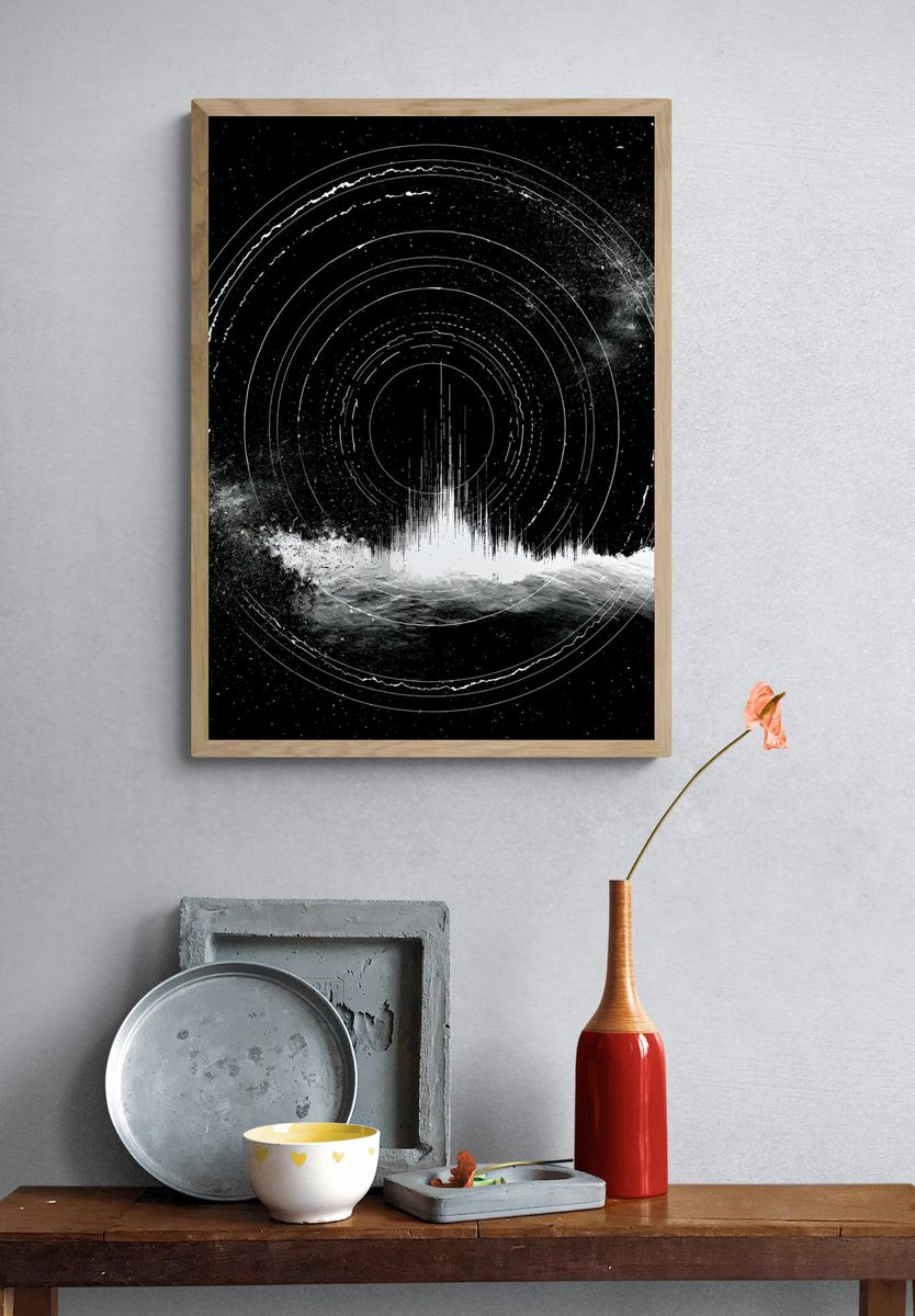 Celestial Orbit Abstract Print. — room view 3