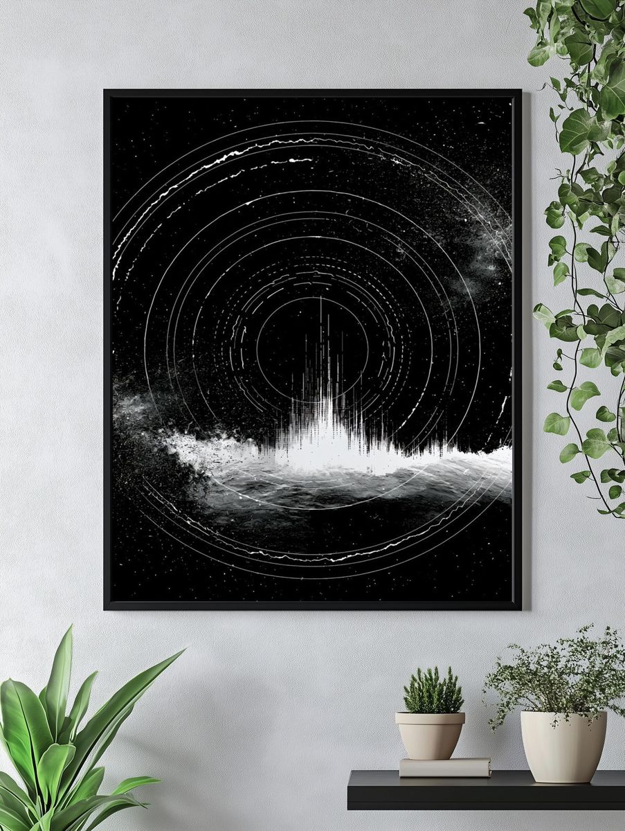 Celestial Orbit Abstract Print. — room view 4
