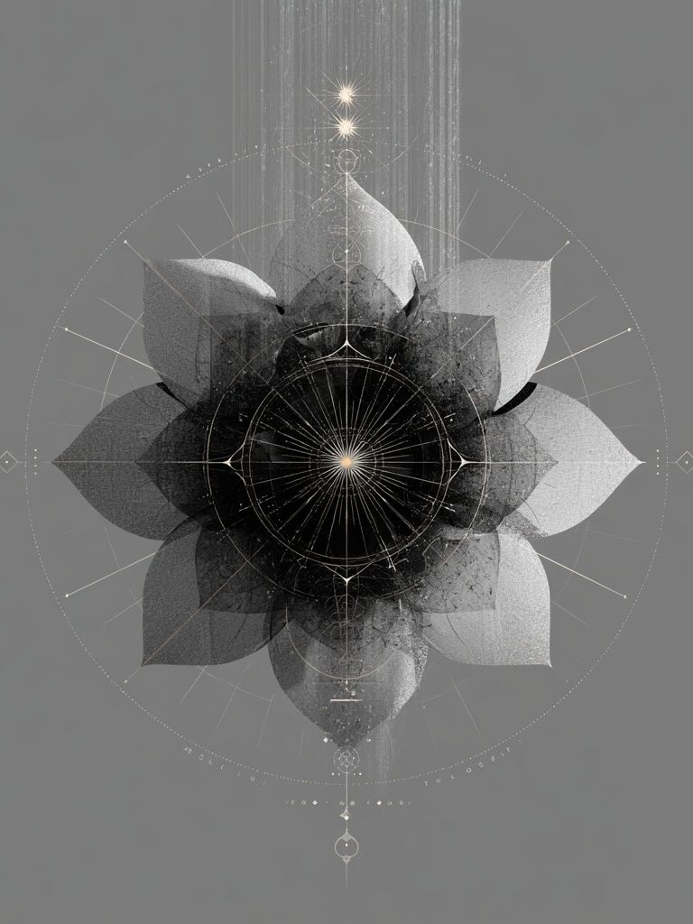 Celestial Lotus Abstract Print. poster — abstract art