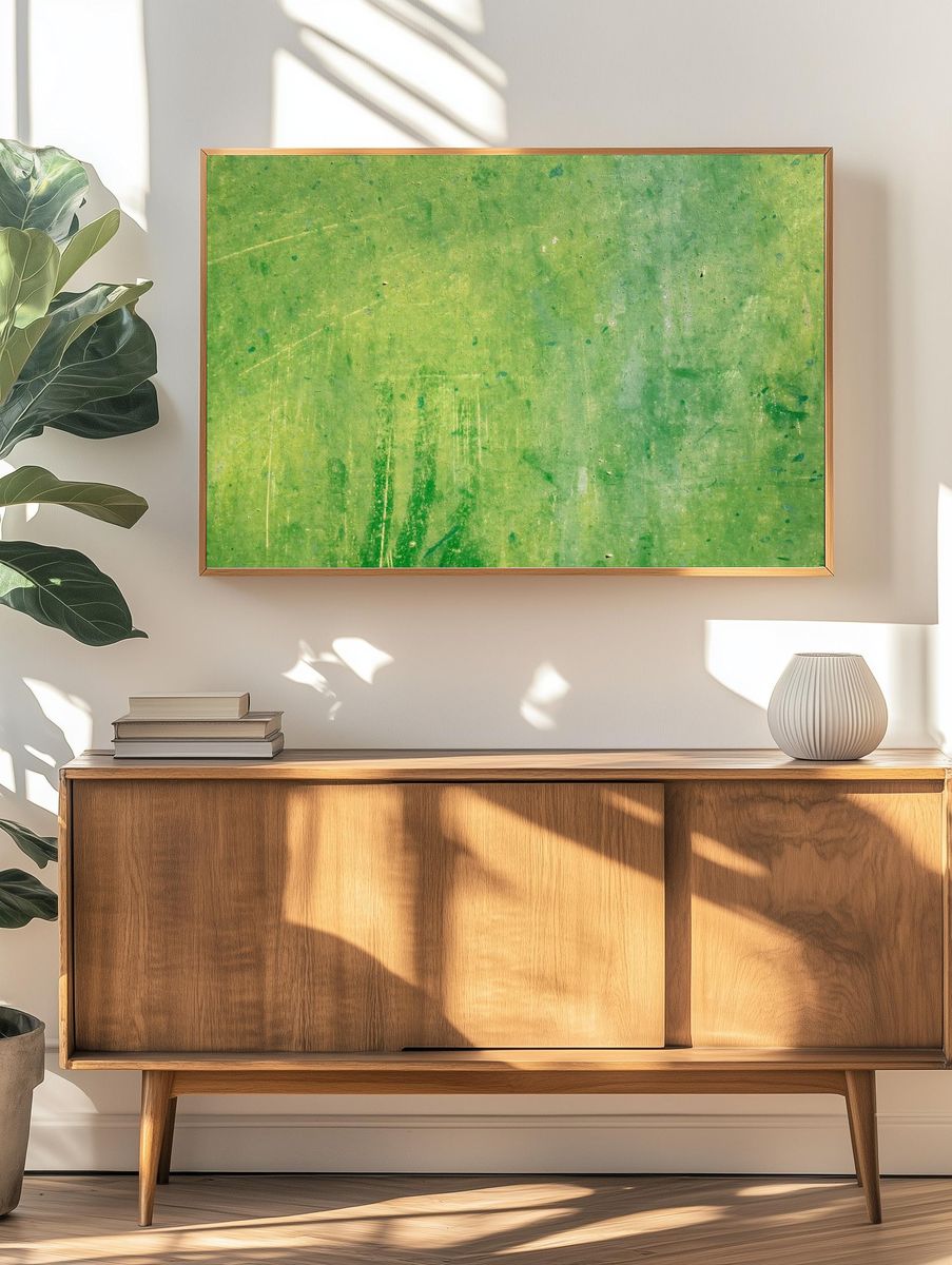 Green wall background, free public. — room view 3