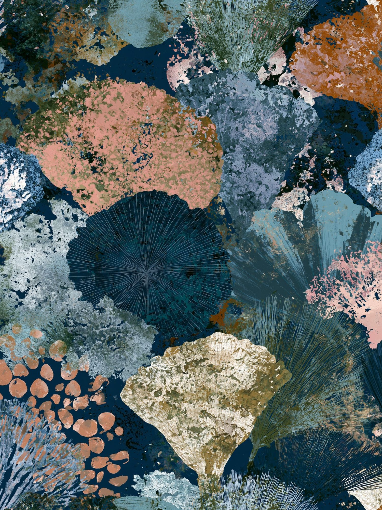 Abstract Coral Fan Poster. poster detail