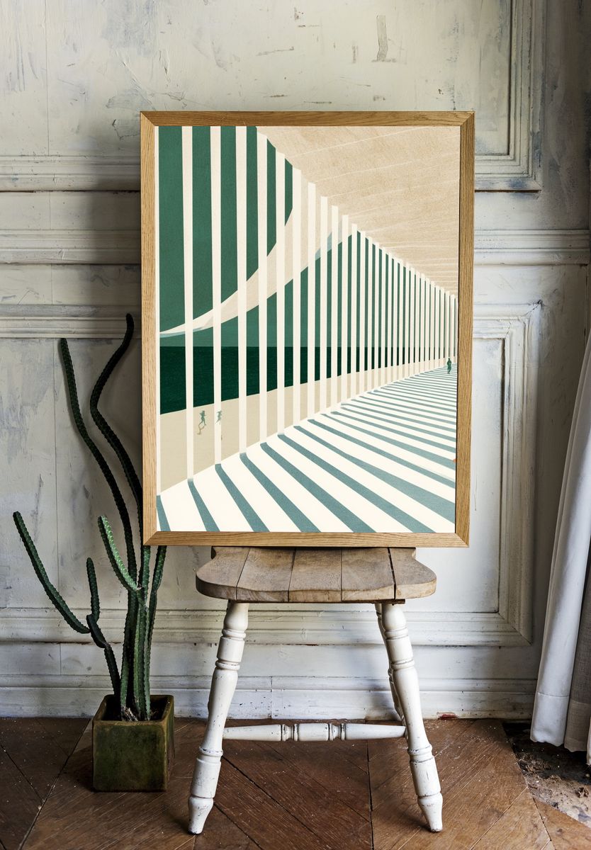 Abstract Coastal Corridor Poster. room preview