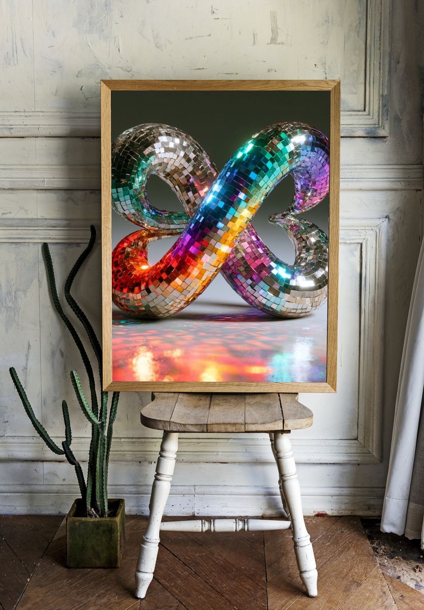 Disco Infinity Loop Poster. — room view 1
