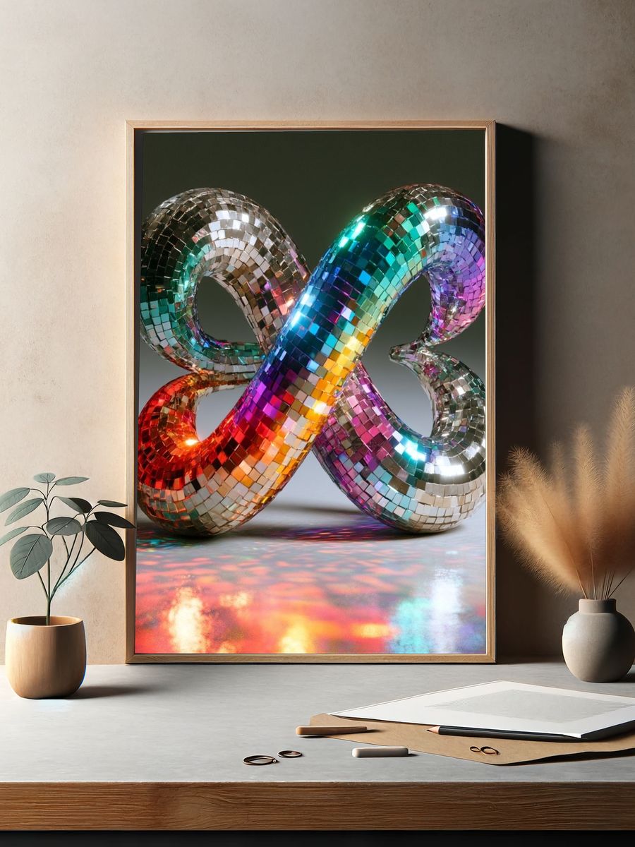 Disco Infinity Loop Poster. — room view 2