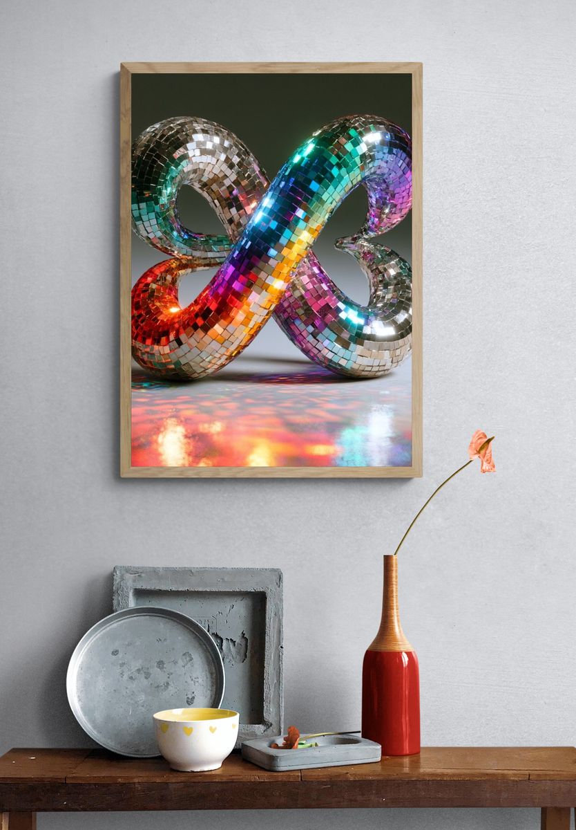 Disco Infinity Loop Poster. — room view 3