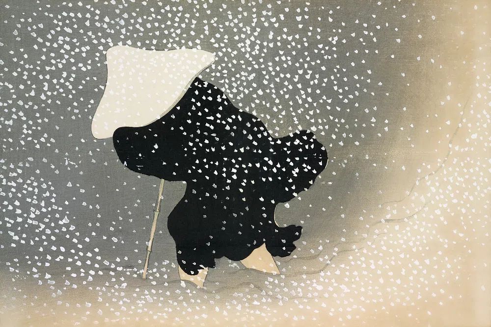 Snow from Momoyogusa–Flowers of a Hundred Generations (ca. 1909–1910). poster — abstract art