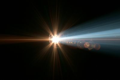 Cosmic Light Burst Abstract Print. poster