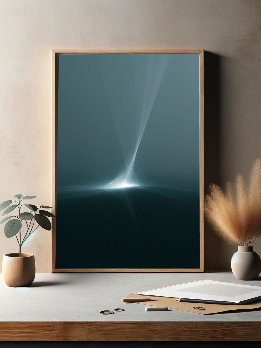 Ethereal Light Abstract Poster. — room view 2
