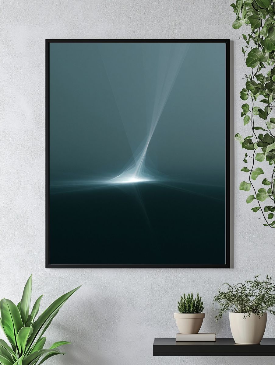 Ethereal Light Abstract Poster. — room view 4