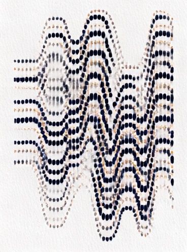 Wavy Dot Abstract Poster. poster — abstract art