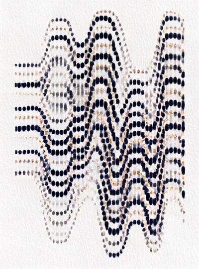 Wavy Dot Abstract Poster.