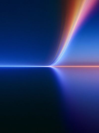 Neon Horizon Abstract Poster. poster