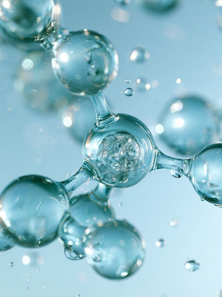 Aqua Molecular Bubbles Abstract Poster. poster detail