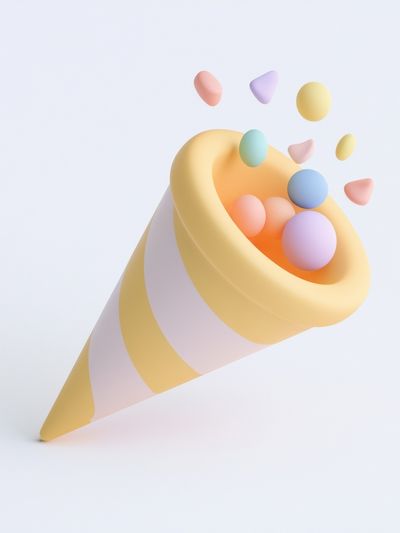 Pastel Cone Abstract Poster.