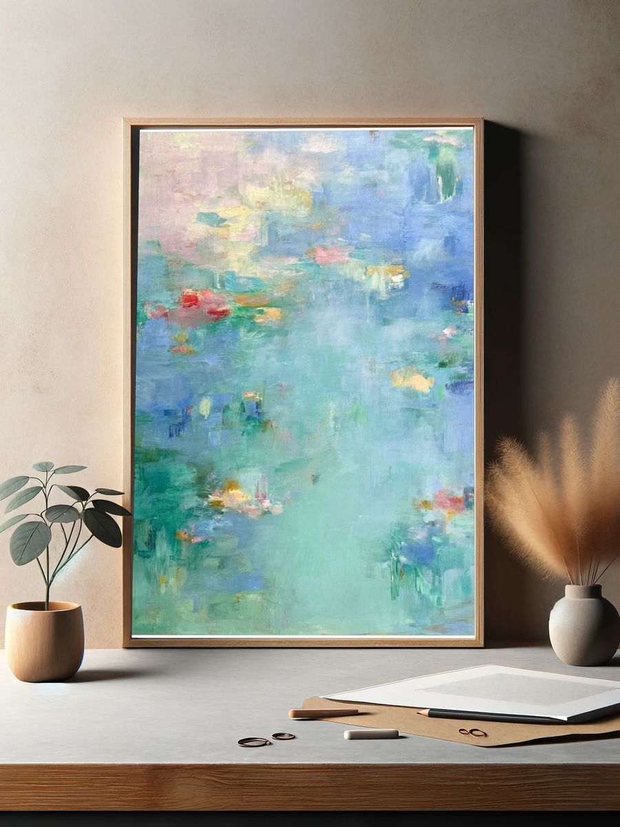 Pastel Abstract Wash Poster. — room view 2