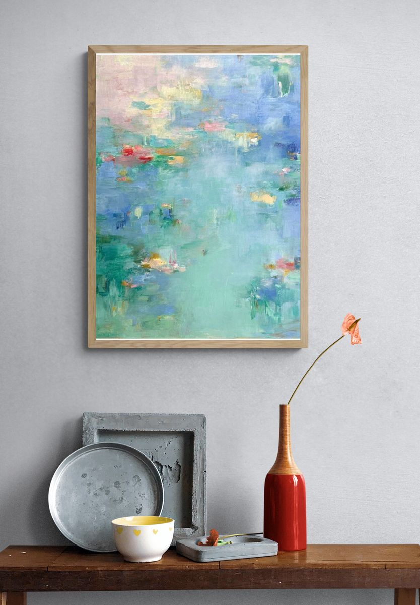 Pastel Abstract Wash Poster. — room view 3