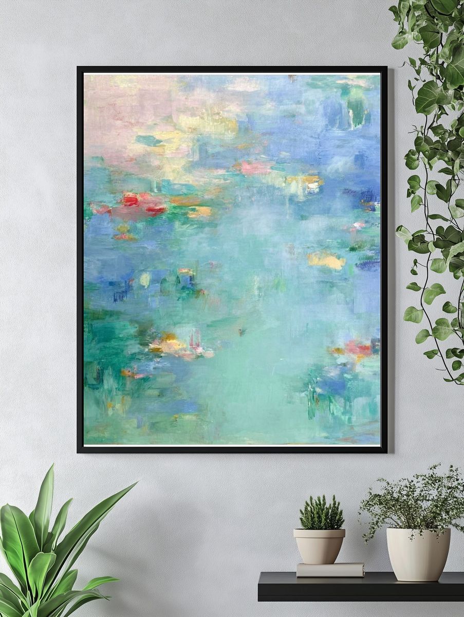 Pastel Abstract Wash Poster. — room view 4