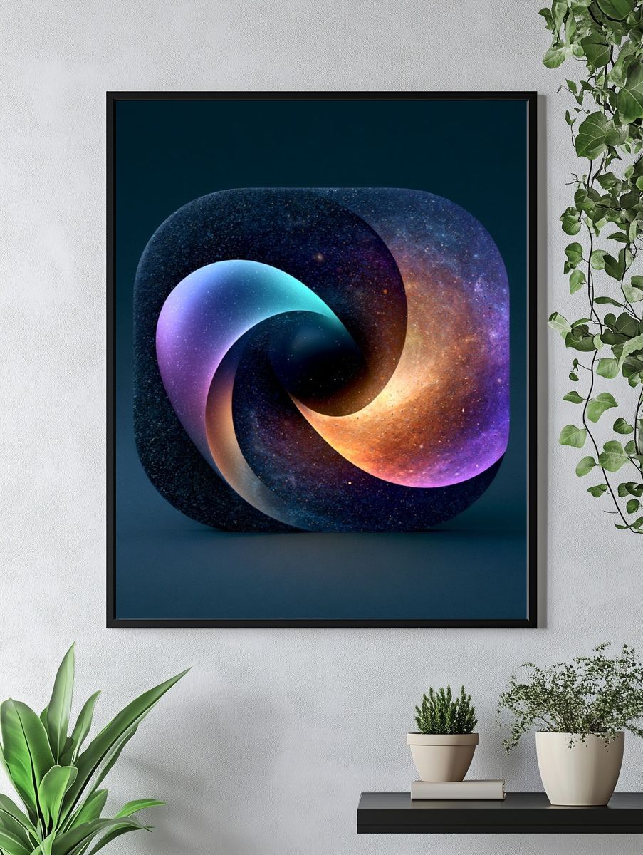 Cosmic Spiral Abstract Poster. — room view 4