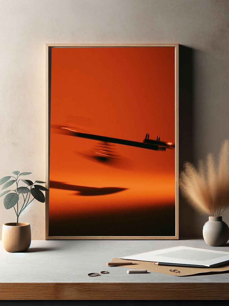Abstract Orange Motion Poster. — room view 2
