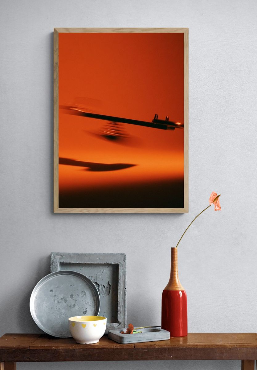 Abstract Orange Motion Poster. — room view 3
