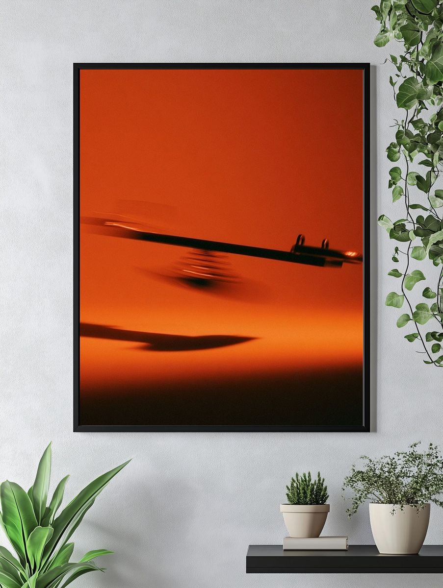 Abstract Orange Motion Poster. — room view 4
