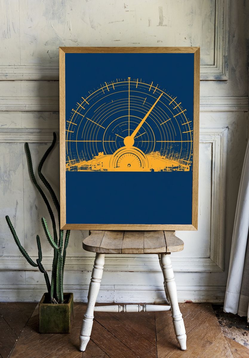Celestial Radar Abstract Poster. room preview