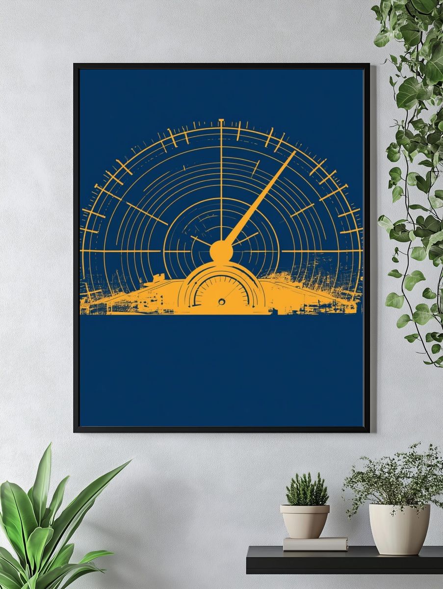 Celestial Radar Abstract Poster. — room view 4