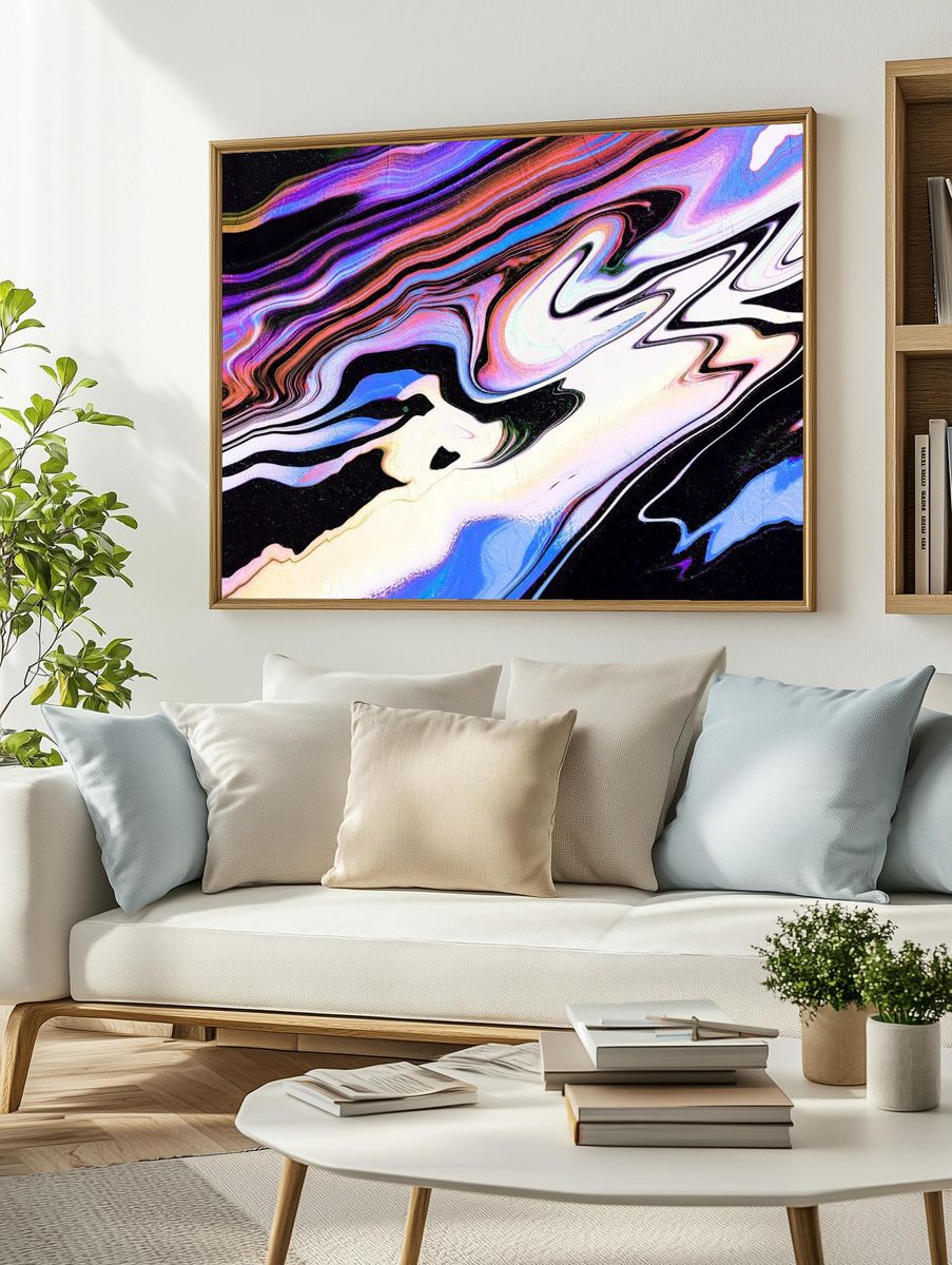 flVibrant colorful fluid art background. — room view 2