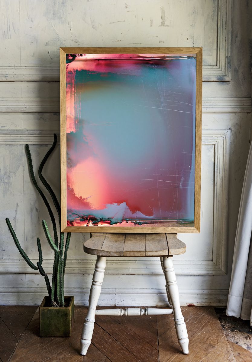 Neon Frost Abstract Poster. — room view 1