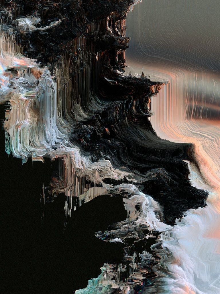 Glacial Rift Abstract Poster. poster detail
