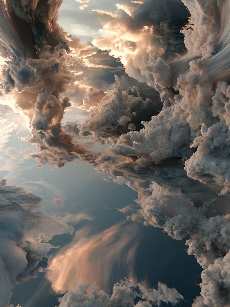 Dreamy Cloudscape Abstract Print. poster — abstract art