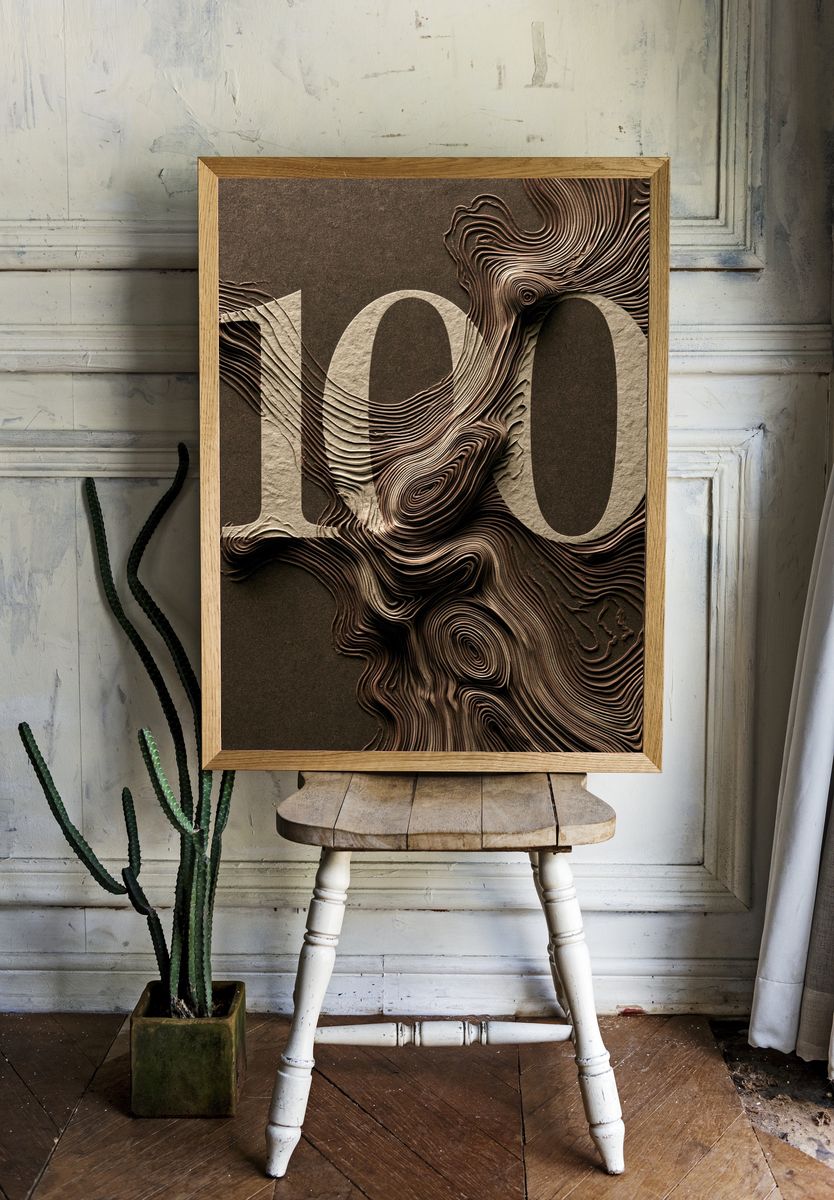 Layered 10 Abstract Poster. — room view 1