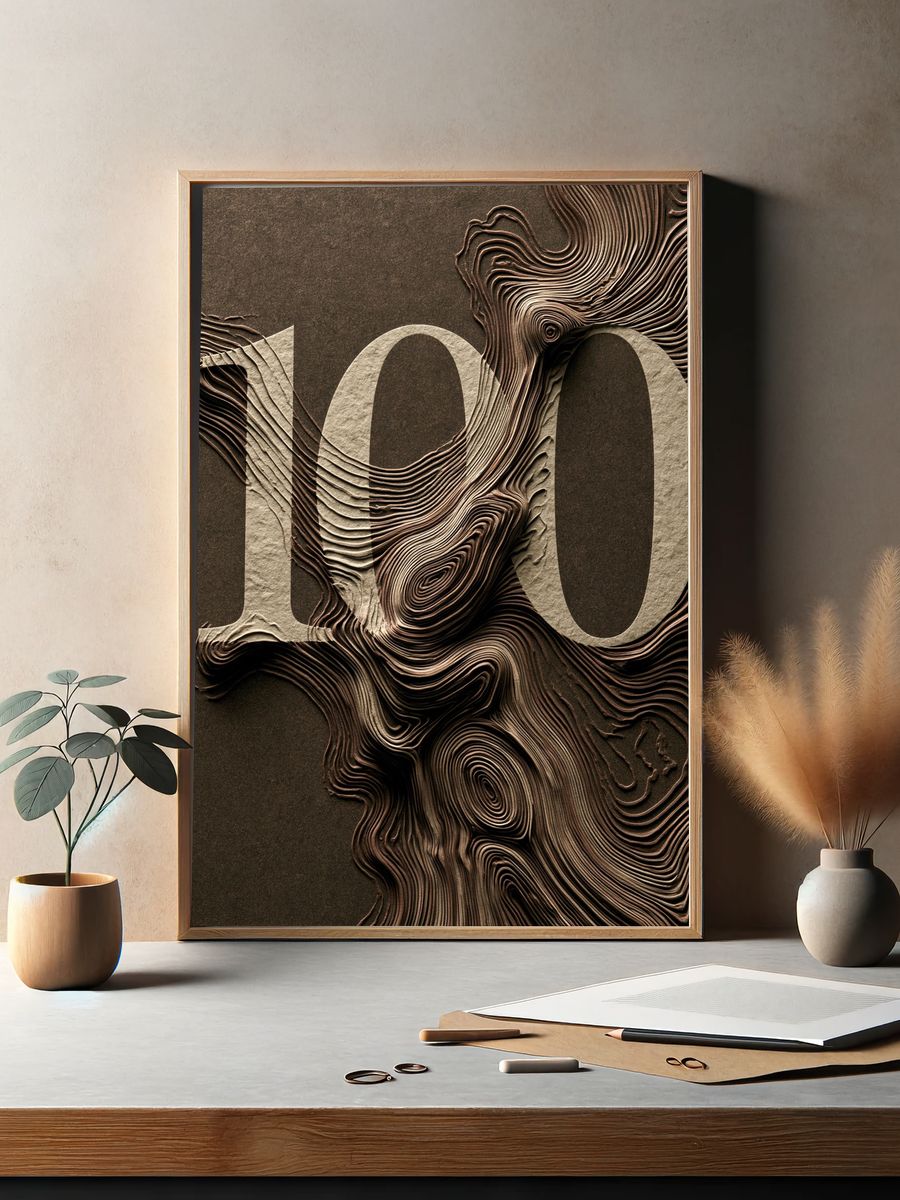 Layered 10 Abstract Poster. — room view 2