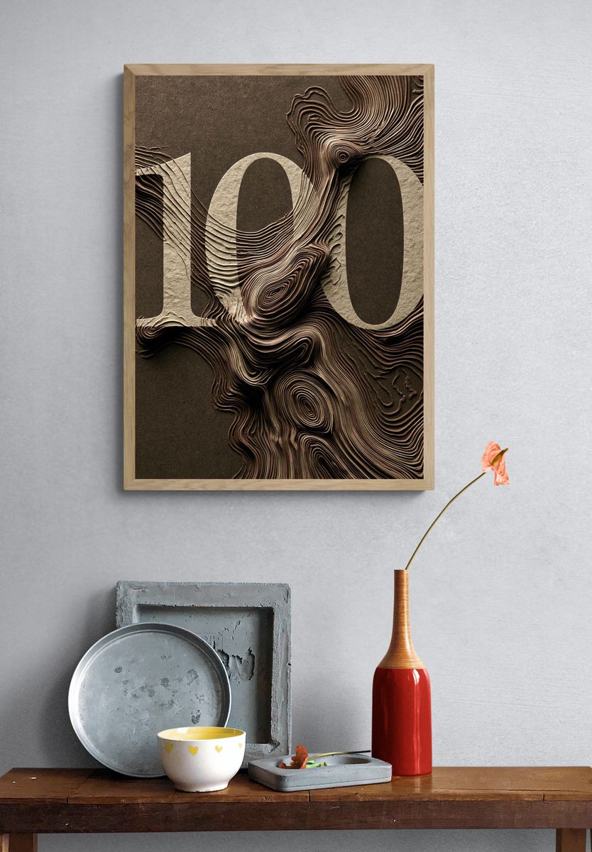 Layered 10 Abstract Poster. — room view 3