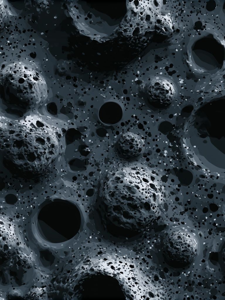 Lunar Craters Abstract Poster. poster detail