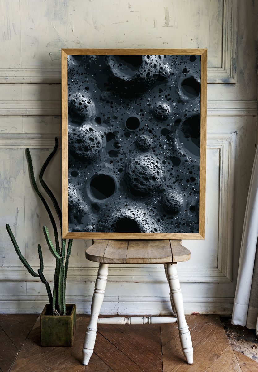 Lunar Craters Abstract Poster. room preview