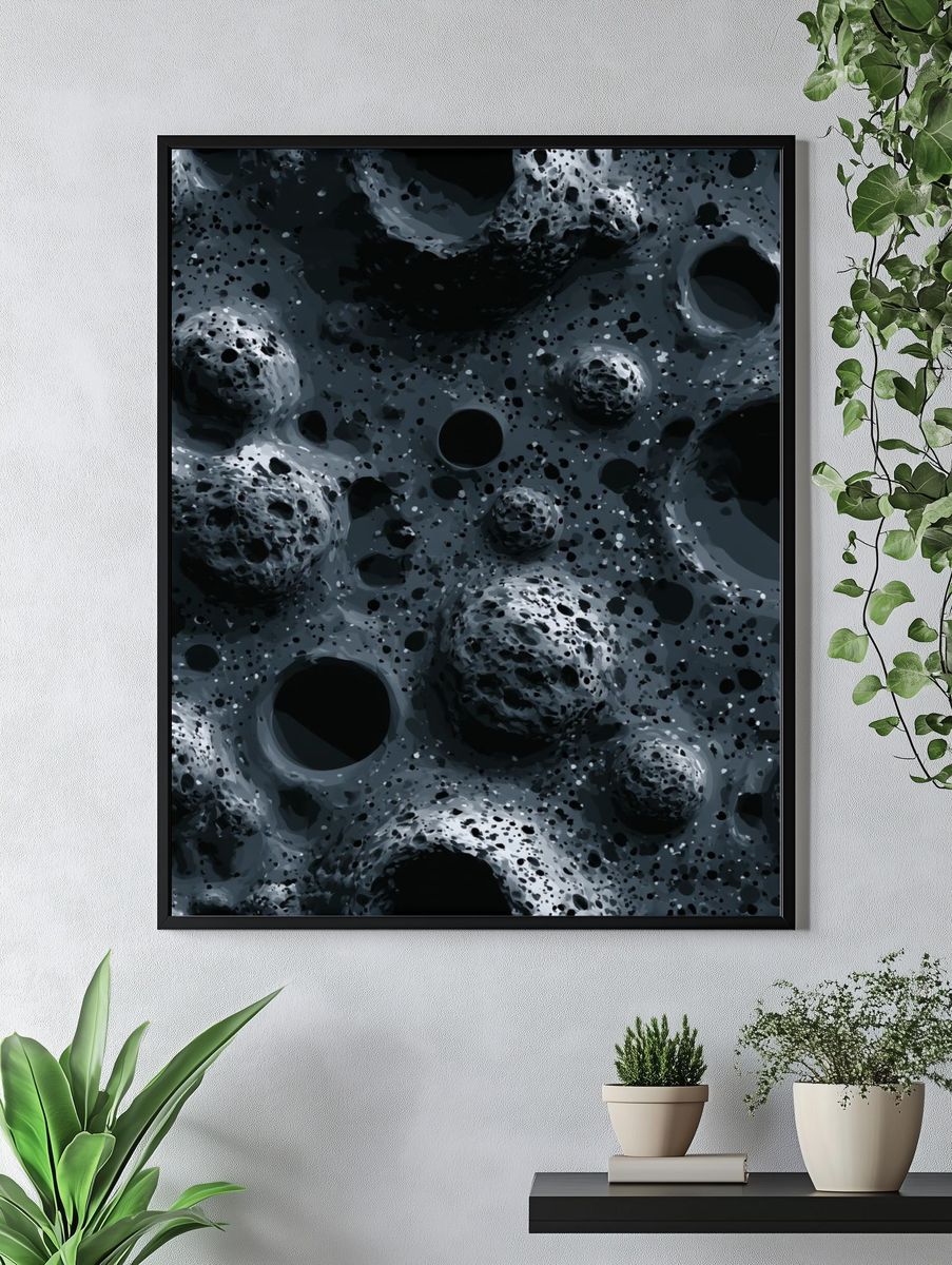 Lunar Craters Abstract Poster. — room view 4