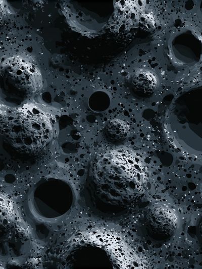 Lunar Craters Abstract Poster.
