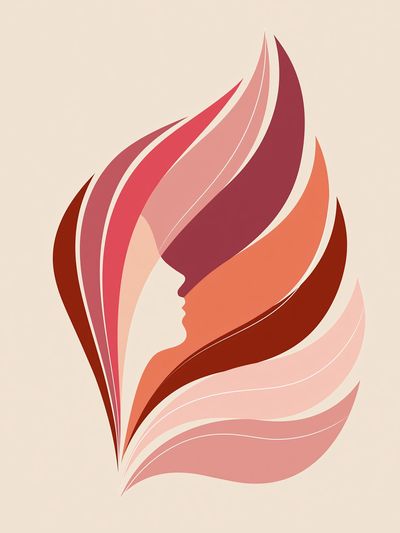 Abstract Flame Silhouette Poster.