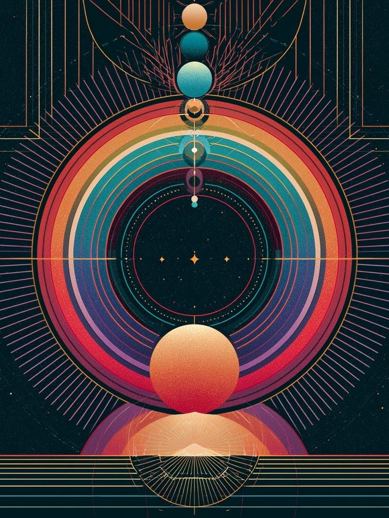 Celestial Orbit Abstract Poster. poster — abstract art