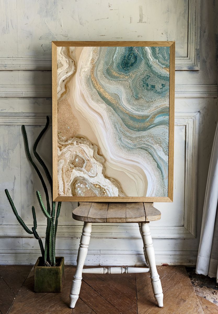 Coastal Agate Abstract Print. — room view 1