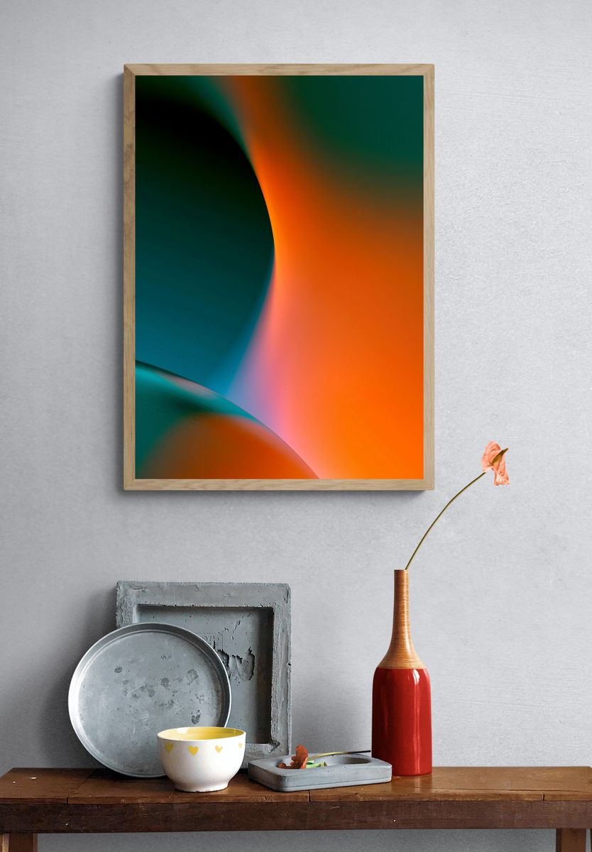 Neon Gradient Abstract Poster. — room view 3
